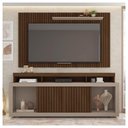 Ver imagem 6 de Rack Com Painel Para TV até 65 Polegadas Marrom Life Caemmun