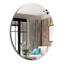 Ver imagem 2 de Espelho Decorativo Vidro Redondo 30x30cm Sala Banheiro Lapidado