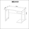 Mesa para Computador Gamer 1,05m Espaço para Gabinete Me4161 Tecno Mobili - Preto/azul - 8