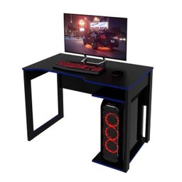 Mesa para Computador Gamer 1,05m Espaço para Gabinete Me4161 Tecno Mobili - Preto/azul - 3