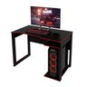 Mesa para Computador Gamer 1,05m Espaço para Gabinete Me4161 Tecno Mobili - Preto/vermelho - 2