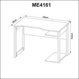 Mesa para Computador Gamer 1,05m Espaço para Gabinete Me4161 Tecno Mobili - Preto/vermelho - 7