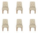 Ver imagem 1 de Kit 6 Cadeiras de Jantar Helena Corino Bege - Dominic Decor