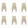 Kit 6 Cadeiras de Jantar Helena Corino Bege - Dominic Decor - 1