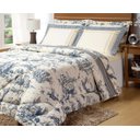 Ver imagem 4 de Kit Completo Edredon Queen Porcelana 7 Peças 260cm X 240cm com Porta Travesseiro