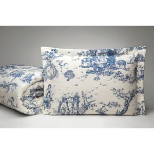 Kit Completo Edredon Queen Porcelana 7 Peças 260cm X 240cm com Porta Travesseiro