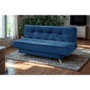 Ver imagem 1 de Sofá Cama 1,80m Flórida Suede Azul Mirra Decor