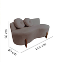Ver mais imagens de Namoradeira Sofá Feijão Lounge 120cm Orgânica Suede Capuccino