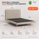 Ver imagem 4 de Cama Box Base Queen com Cabeceira Zaya 158x198 Flutuante Estilo Japonesa Bouclê Bege - Desk Design