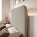 Ver mais imagens de Cama Box Base Queen com Cabeceira Zaya 158x198 Flutuante Estilo Japonesa Bouclê Bege - Desk Design