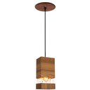 Ver imagem 3 de Kit 2 Pendente Luna em Madeira e Cristais Amêndola Clara – Bivolt, Soquete E27