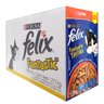 Combo 60un Ração Felix Fantastic Sachê Tiritas Carne 85g - 2