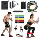 Ver imagem 1 de Kit Elásticos 5 Faixas 11 Peças Pìlates Intensidade Yoga