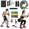 Kit Elásticos 5 Faixas 11 Peças Pìlates Intensidade Yoga - 1