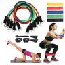 Kit Elásticos 5 Faixas 11 Peças Pìlates Intensidade Yoga - 4