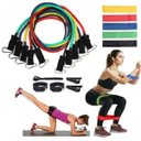 Ver imagem 4 de Kit Elásticos 5 Faixas 11 Peças Pìlates Intensidade Yoga