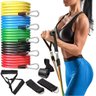 Kit Elásticos 5 Faixas 11 Peças Pìlates Intensidade Yoga - 3