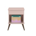 Ver imagem 1 de Mesa de Apoio Pés Palito Retrô Meli 100% MDF Rosê