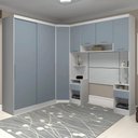 Ver imagem 1 de Guarda Roupa Solteiro Modulado Cp08 Taiga Branco/grey L01 - Mpozenato