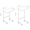 Ver imagem 3 de Mesa De Apoio Lateral Para Notebook Com Rodizios Preto Noce Oro PP Milani Store