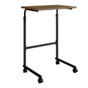 Ver imagem 1 de Mesa De Apoio Lateral Para Notebook Com Rodizios Preto Noce Oro PP Milani Store
