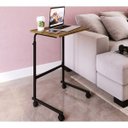 Ver imagem 2 de Mesa De Apoio Lateral Para Notebook Com Rodizios Preto Noce Oro PP Milani Store