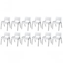 Ver imagem 1 de Cadeira Iso Base Cinza , Escritório Branco Kit 12 Un
