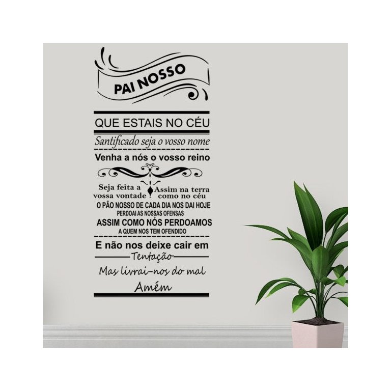 Adesivo Decorativo De Parede Quarto Sala Oração Pai Nosso