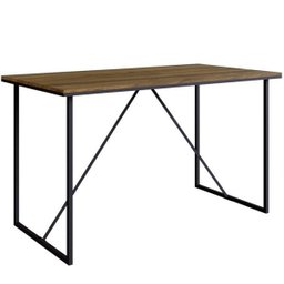 Mesa Office Estilo Industrial Sw006 Preto Noce Oro - 1