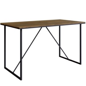 Mesa Office Estilo Industrial Sw006 Preto Noce Oro
