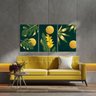 Quadro Decorativo Para Sala Folhagem Verde e Amarela 60X40cm - 5
