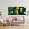 Quadro Decorativo Para Sala Folhagem Verde e Amarela 60X40cm - 4
