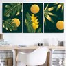 Quadro Decorativo Para Sala Folhagem Verde e Amarela 60X40cm - 3