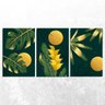 Quadro Decorativo Para Sala Folhagem Verde e Amarela 60X40cm - 1