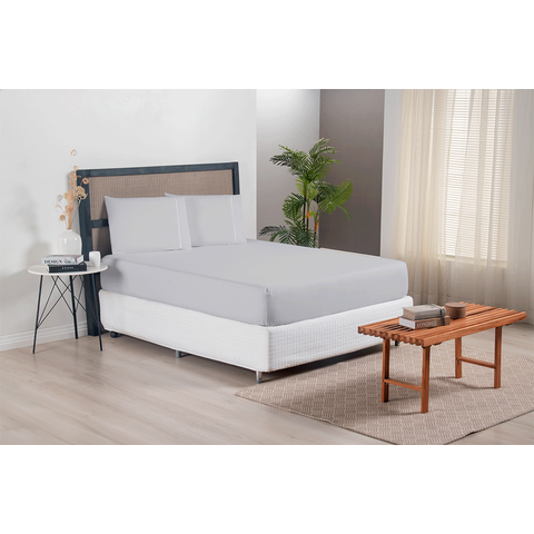 Jogo de Lençol 3 Pçs Casal Queen Versatile Simples Micropercal 300 Fios com Elástico