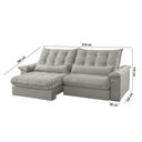 Ver imagem 3 de Sofá Classic Linho 02 Módulos 80 Cm B25 Meu Sofá Online A230 Linho Cinza