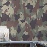 Papel Parede Adesivo Quarto Camuflagem Exercito Verde 3.5M - 2