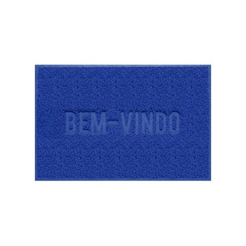 Capacho de Porta Pvc Antiderrapante 60x40cm - Bv Azul