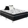 Cama Box Casal Conjugada Unyco D28 Ortopédico Floral e Preta (138x0,42x188) - 1