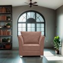 Ver imagem 2 de Poltrona Cadeira Decorativa para Sala e Quarto Lisboa Suede Cappuccino