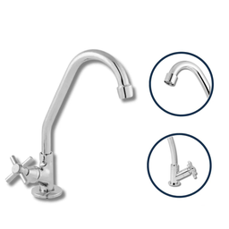 Torneira Cozinha Abs Bancada Bica Móvel 1169 C31 Cromada 1/4 de Volta - 1