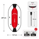 Ver imagem 5 de Bote Inflável Intex Mariner 3 Par Remos Bomba Capota Suporte Motor