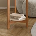 Ver imagem 5 de Mesa Lateral Lizz Off White com Cedro - Casa D