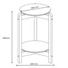 Mesa Lateral Lizz Off White com Cedro - Casa D - 6