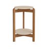 Mesa Lateral Lizz Off White com Cedro - Casa D - 1