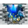 Papel de Parede Animais Golfinho Peixes 3d 6m² Anm267 - 2