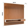 Painel Ripado Suspenso para Tv de até 60 Polegadas 2,20x1,60m Premium Quarto e Sala Cor Nature - 6