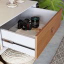 Ver imagem 3 de Painel Ripado Suspenso para Tv de até 60 Polegadas 2,20x1,60m Premium Quarto e Sala Cor Nature