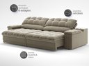 Ver imagem 5 de Sofá com Porta Copos e Carregador Usb Ret Rec Luke 2,10m Veludocristal Fendi - Netsofas