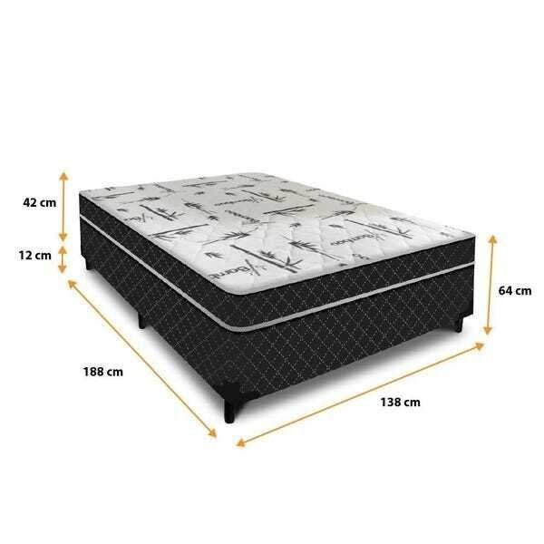 Cama Box Conjugado Casal Estrutura Ortopédica - (138x188x43) - 4